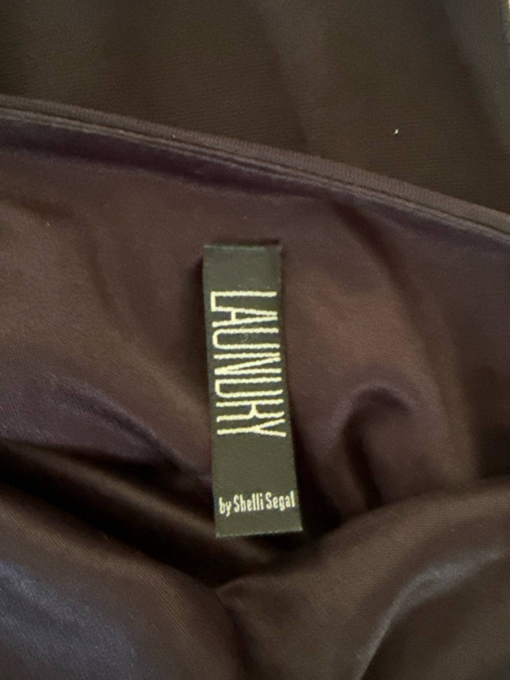 Laundry By Shelli Segal Purple/Black Beaded Spaghetti-Strap Maxi Dress Open Back - Picture 2 of 5